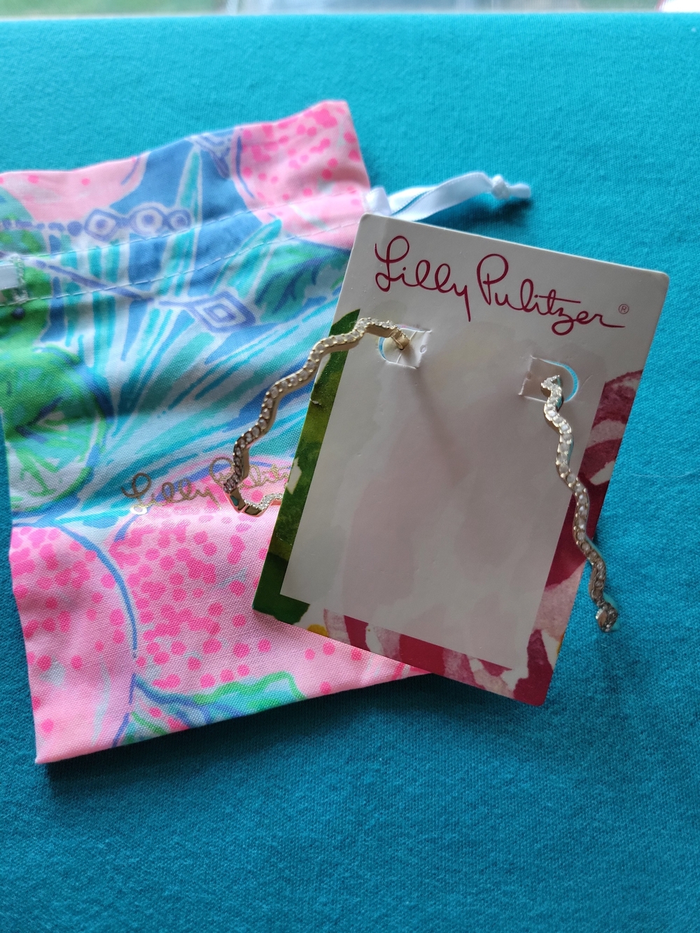 Lilly Pulitzer Gold Wavy Hoop Earrings